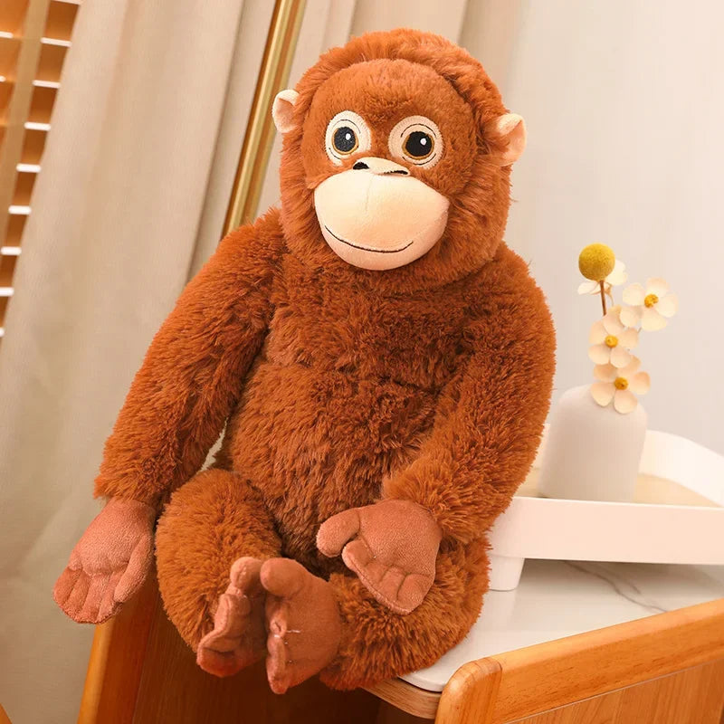 ポンチョくん 60cm ふわふわ赤ちゃんモンキーぬいぐるみ|抱きしめサイズ・SNS話題風・癒し系かわいいおさるさん人形・ギフトに最適