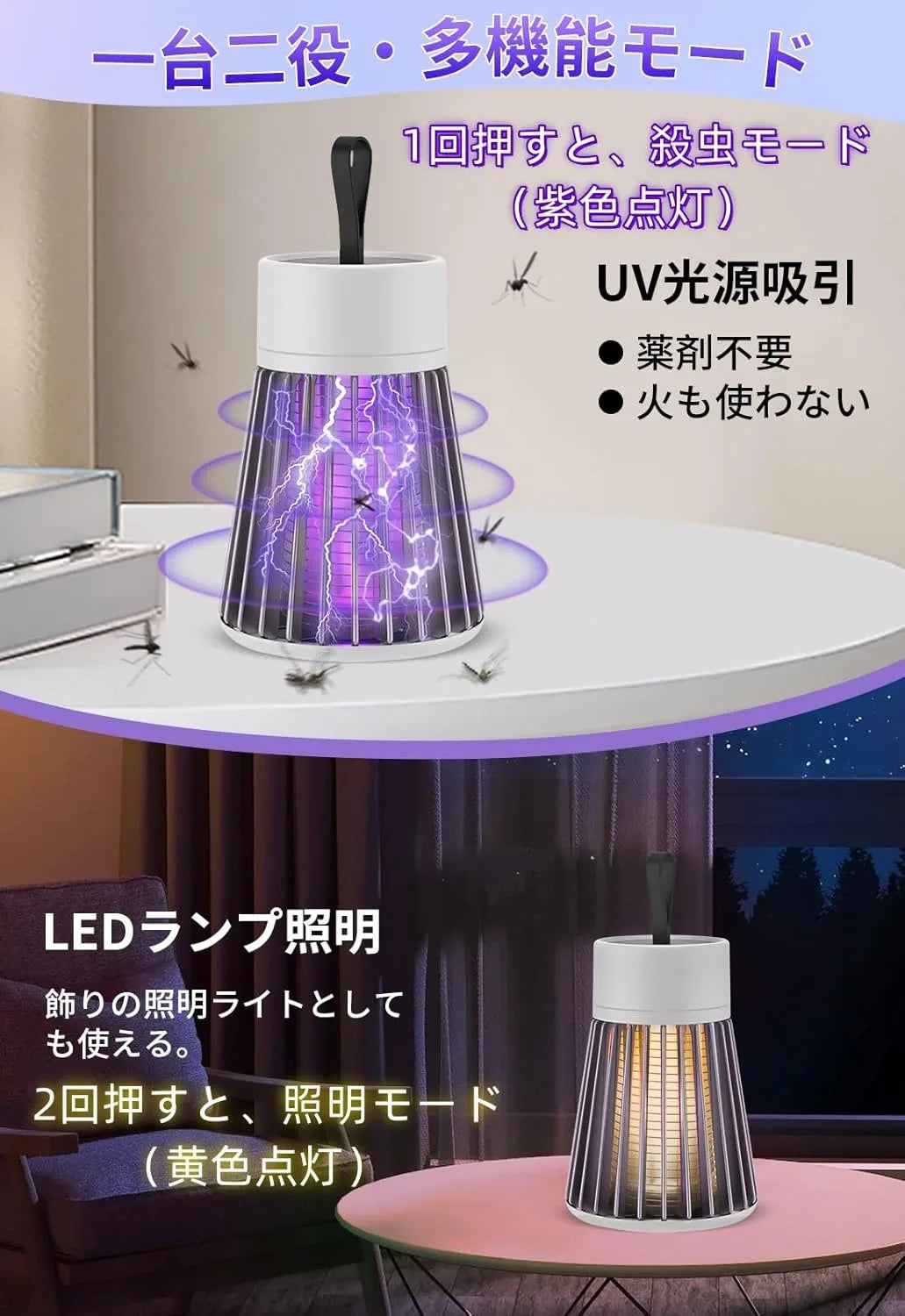 MushiGuard™ 薬剤不要 UV蚊取りライト