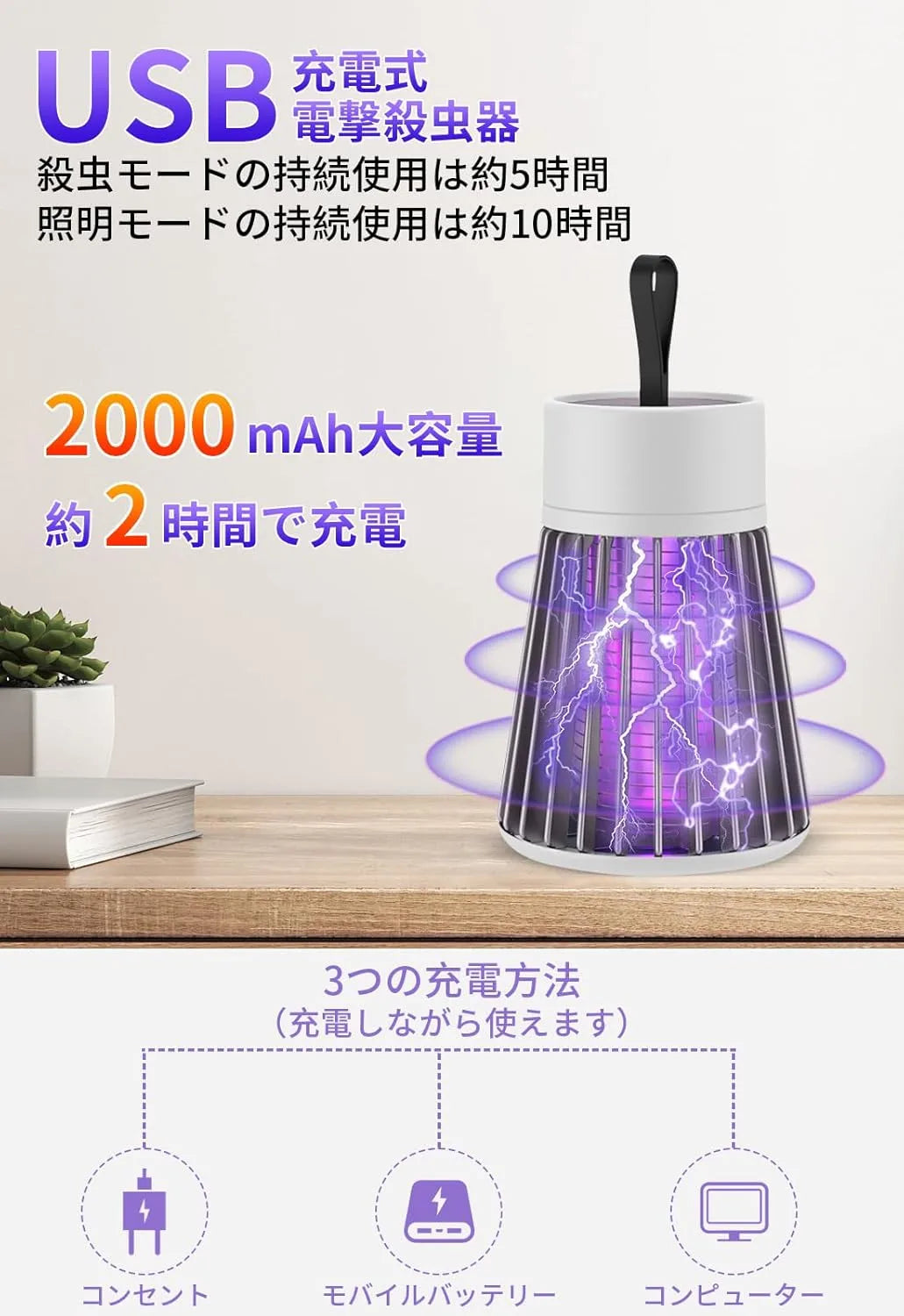 MushiGuard™ 薬剤不要 UV蚊取りライト