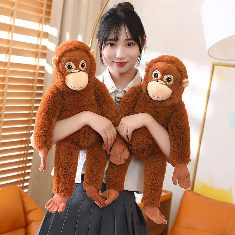 ポンチョくん 60cm ふわふわ赤ちゃんモンキーぬいぐるみ｜抱きしめサイズ・SNS話題風・癒し系かわいいおさるさん人形・ギフトに最適