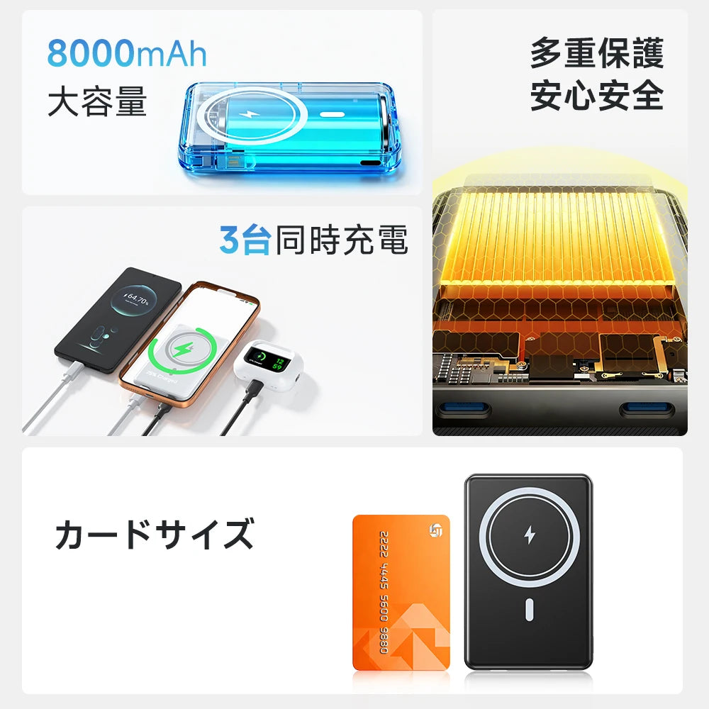 MagSlim™ 8000 「超薄型マグネットモバイルバッテリー」
