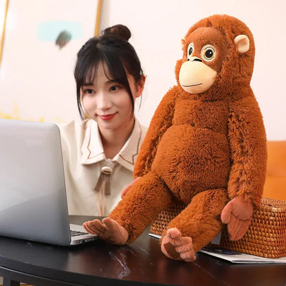 ポンチョくん 60cm ふわふわ赤ちゃんモンキーぬいぐるみ｜抱きしめサイズ・SNS話題風・癒し系かわいいおさるさん人形・ギフトに最適