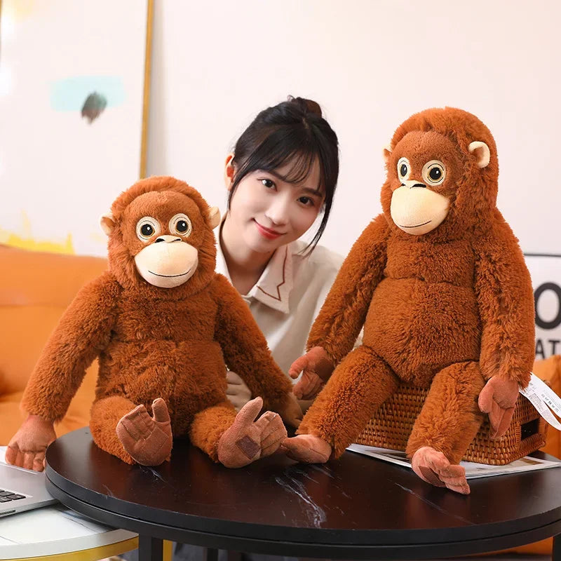 ポンチョくん 60cm ふわふわ赤ちゃんモンキーぬいぐるみ｜抱きしめサイズ・SNS話題風・癒し系かわいいおさるさん人形・ギフトに最適