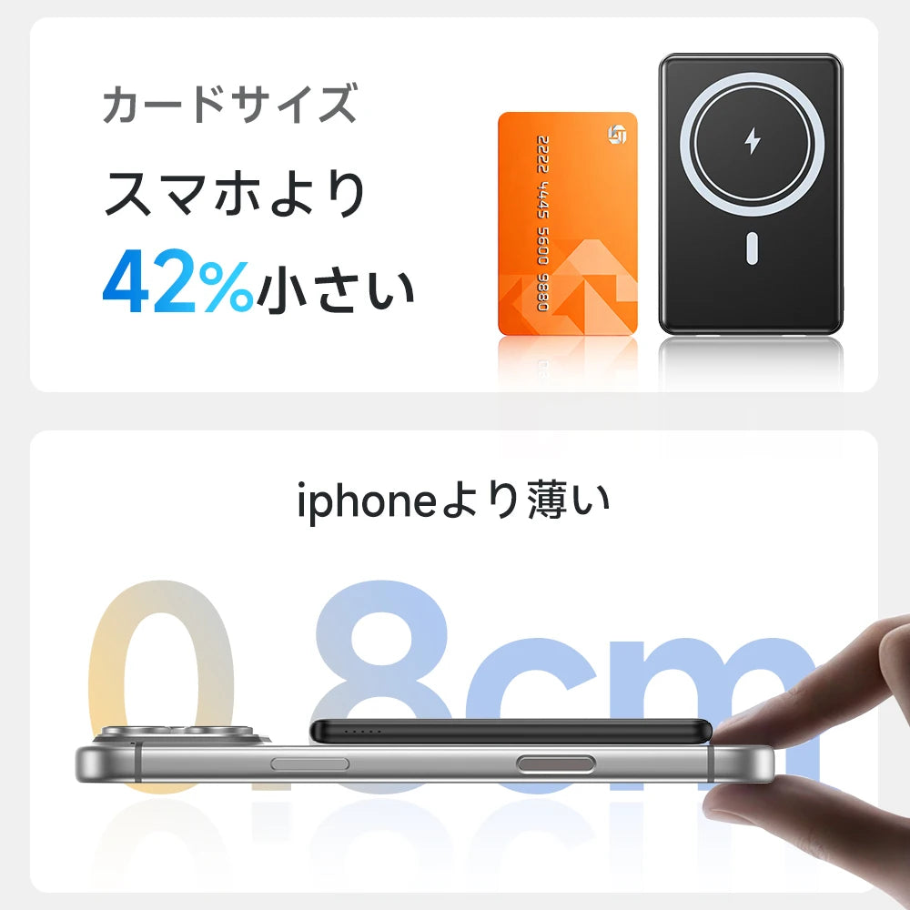 MagSlim™ 8000 「超薄型マグネットモバイルバッテリー」