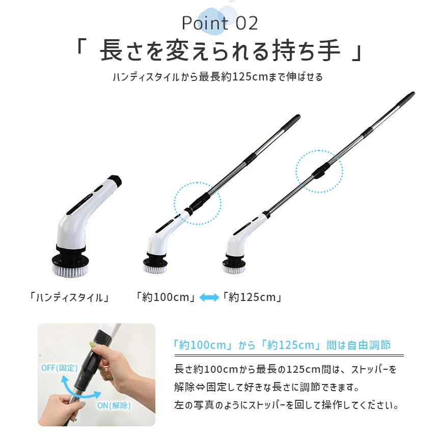 もうゴシゴシこすらない！強力回転コードレス電動スピンスクラバー｜家でも車でも使える多機能クリーナー